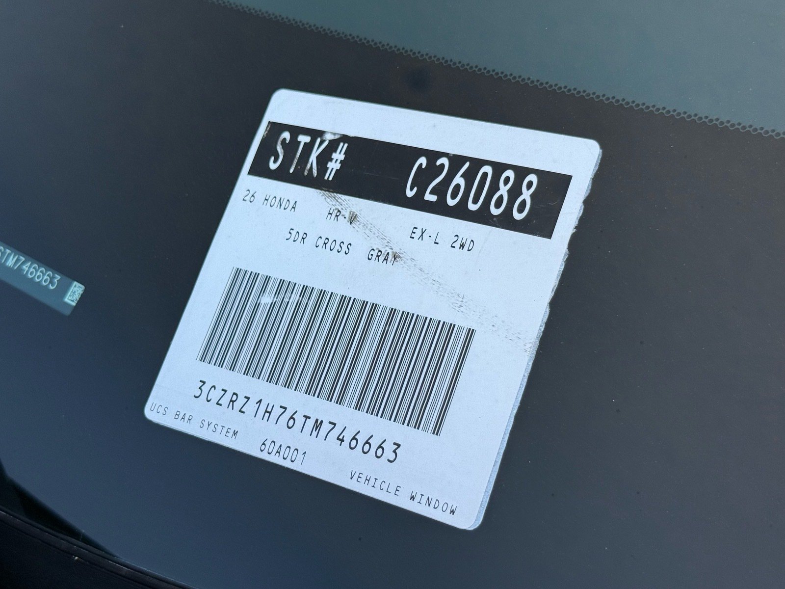 2026 Honda HR-V EX-L — photo 33 thumbnail