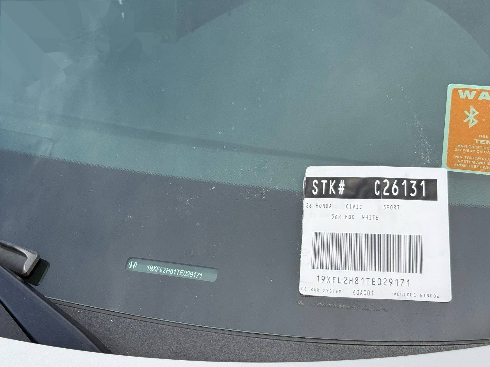 2026 Honda Civic Sport — photo 34 thumbnail