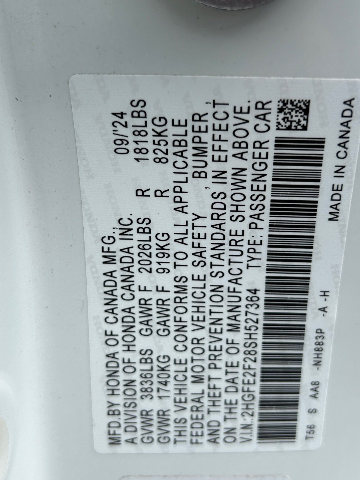 2025 Honda Civic LX — photo 28 thumbnail