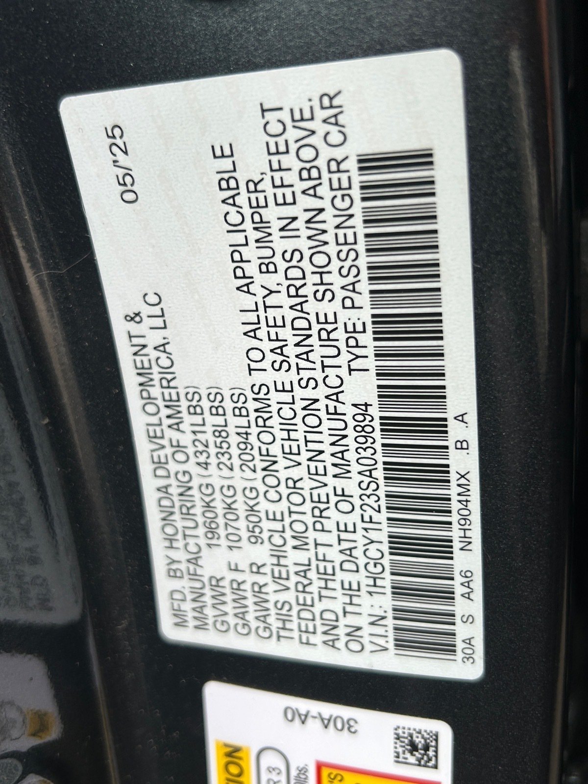 2025 Honda Accord Sedan LX — photo 9 thumbnail