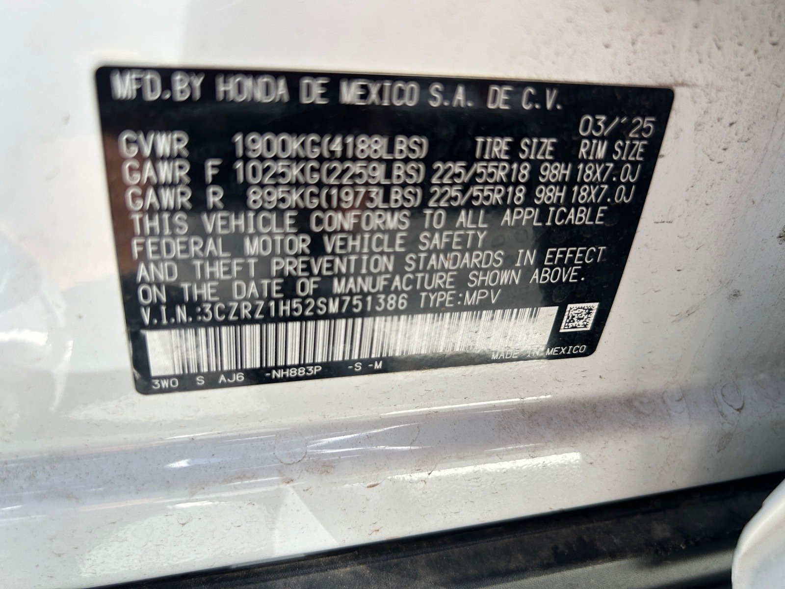 2025 Honda HR-V Sport — photo 11 thumbnail