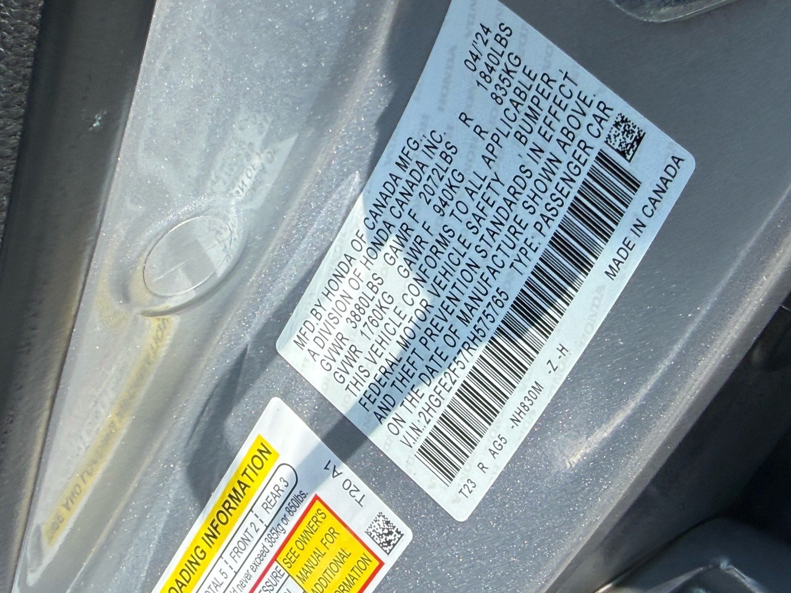 2024 Honda Civic Sport — photo 29 thumbnail