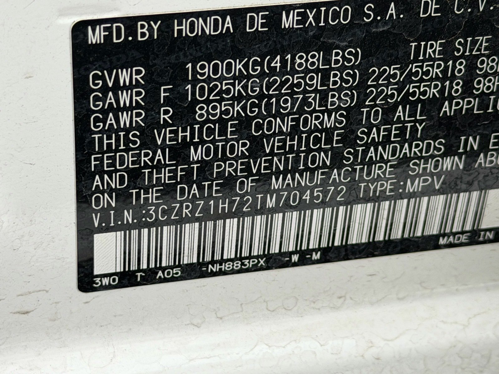 2026 Honda HR-V EX-L — photo 12 thumbnail
